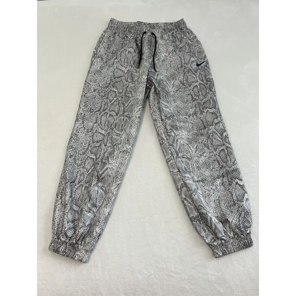 Nike Python Print‎ Jogger Pants Womens White Black Snakeskin Athletic Lounge S